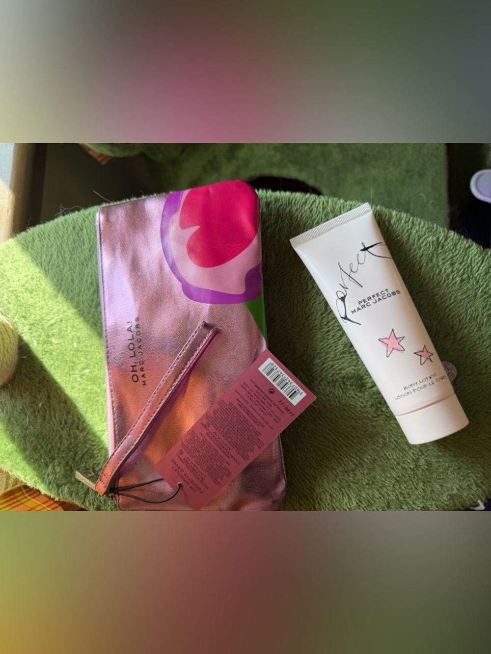 Marc Jacobs Metallic Pink Zip Pouch Bundle Oh Lola and Perfect